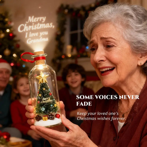 Recordable Christmas Tree Bottle – Personalized Voice Message Ornament
